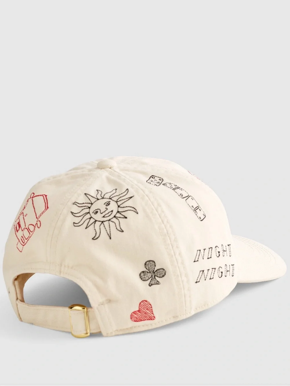 Madewell J.Crew Doodle Tattoo Embroidered Baseball Cap Hat - NWT